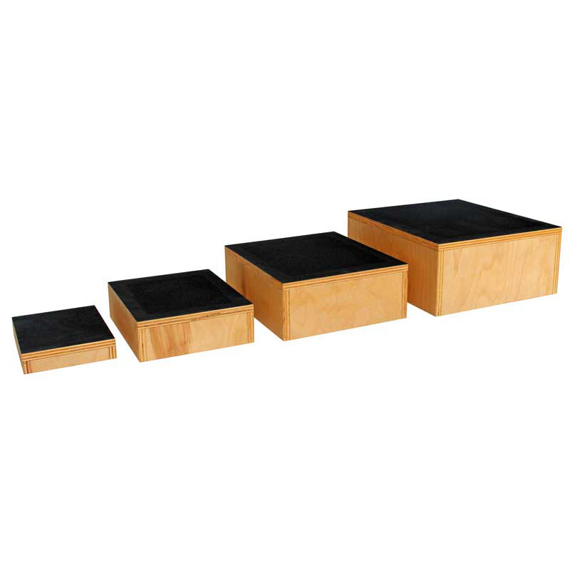 TheraKIT Nestable Timber Exercise Steps Set 4 Deluxe