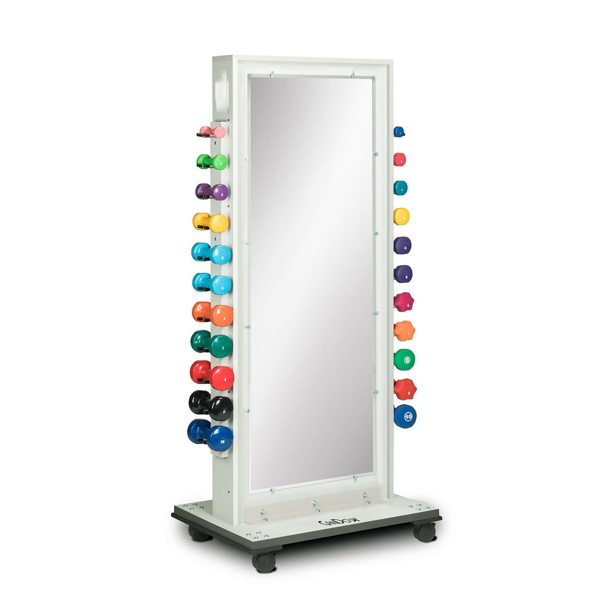 TheraKit Mobile Treatment Storage Rack with Mirror
